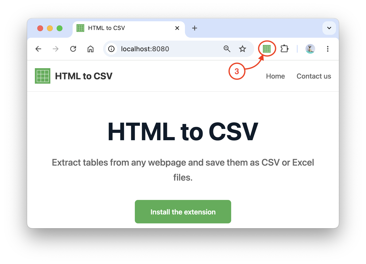 Open Page with Tables